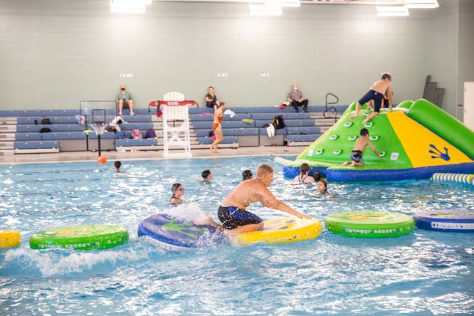 H2O Nights at Prairie Lakes feature the Wibit WiggleTrack and Rodeo Splash